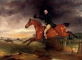 Mr George Marriott On His Bay Hunter Taking A Fence horse John Ferneley Snr